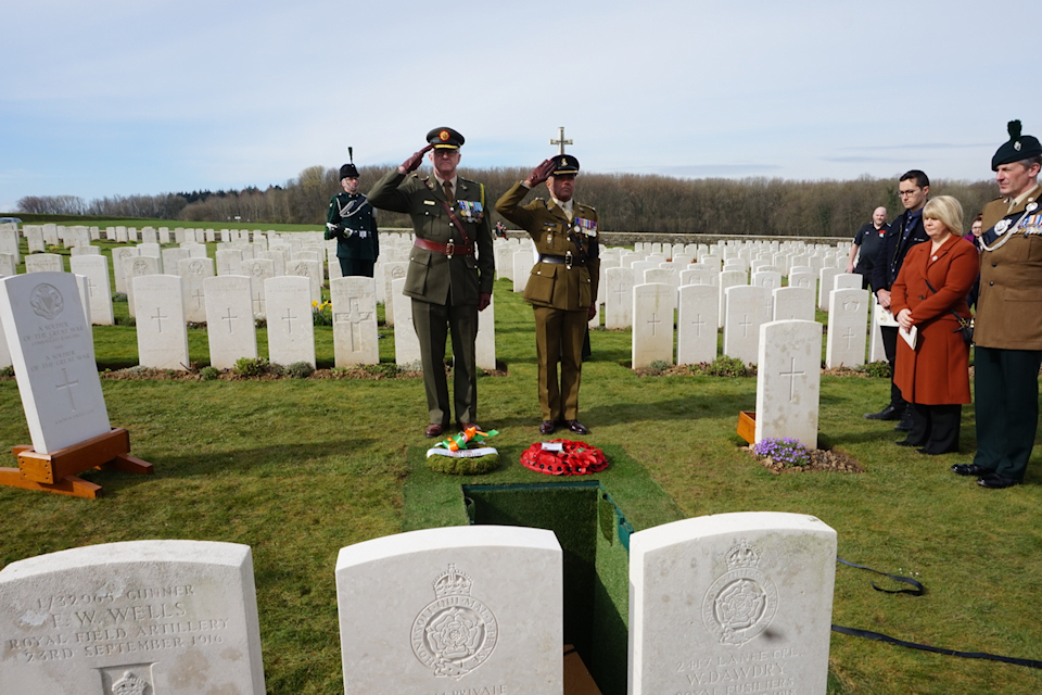 Burials for unknown Irish WW1 soldiers