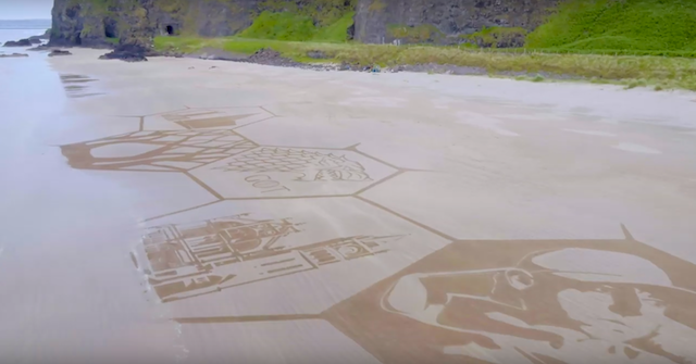 Stunning sand art celebrates 148th Open coming to Northern Ireland 148th Open