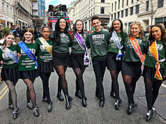 Green, white and gold (medals) on display for London St Patrick’s parade